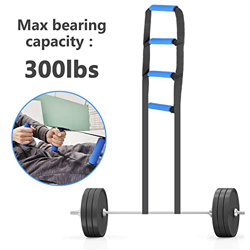 Bed Ladder Assist,Pull up Helper and Sit up Helper 4 Handle Grips,Bed Rail Assistance Devices Adjustable Length Bed Lift for Most Beds Mobility Aid for Elderly, Handicapped,Injured (160 INCHES) - size: 160 INCHES