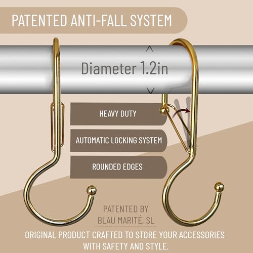 6 Purse Hanger for Closet. Tote Hanger. S-Shaped Hooks S Hooks Twist Design. Anti Drop S-Shaped Hook for Hanging Handbags with Safety Buckle to Prevent Falls. Heavy Duty. (Gold, Twisted) - color: Rose Gold, size: Twisted