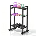 SYQ 3 Tier Dumbble Rack - 550LB Capacity Adjustable Dumbbell Storage Rack Space-Saving Home Gym Weight Rack For Dumbbells And Kettlebells