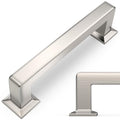 10 Pack 3-3/4 inch(96mm) Brushed Satin Nickel Kitchen Cabinet Handles Cabinet Pulls Sliver Drawer Pulls Kitchen Cabinet Hardware Dresser Handles - color: Brushed Satin Nickel, size: 3-3/4" Hole Center（96mm）