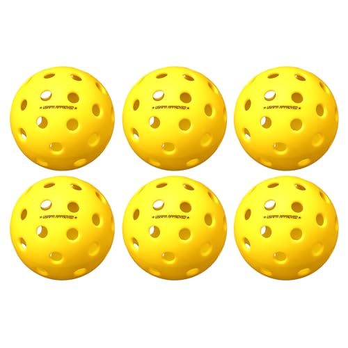 Onix Fuse G2 Outdoor Pickleball Balls USA Pickleball Approved - color: Yellow, size: 6 Pack