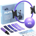 Pilates Ring and Ball Set, at Home Pilates Kit with 14" Exercise Ring, Mini Ball