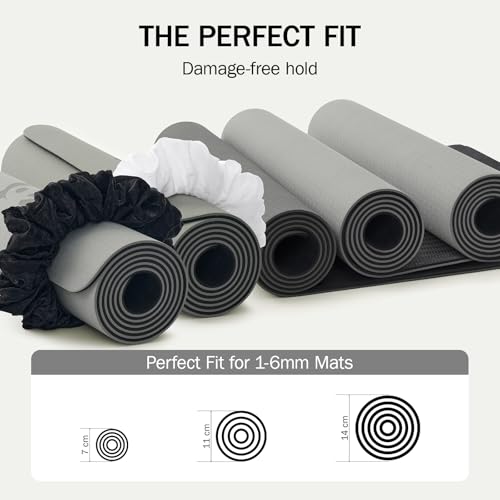 Slim Panda Yoga Mat Scrunchie,Holds Your Mat in Style,Stretchable Velvet Fabric Fit All Standard Yoga Mats (mat not included) - color: Blush Gold
