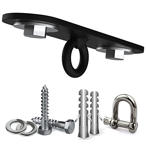 360 Rotation Heavy Bag Chain, Punching Bag Hanger with Stainless Steel Swivel Chain and 4 Snap Hooks, Mount for Hammock, Gym Swing, Yoga Swing, Trapeze - size: Ceiling Mount Bracket 5 Inch