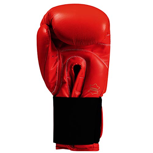 Title Classic Leather Elastic Training Gloves 2.0 - color: Red, size: 14 oz