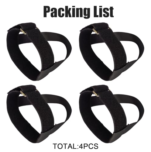 4PCS Leg Exerciser Machine Pedal Straps, Leg Exerciser Traction Straps,Adults Seniors Sitting Fitness Home Office Sports Accessories