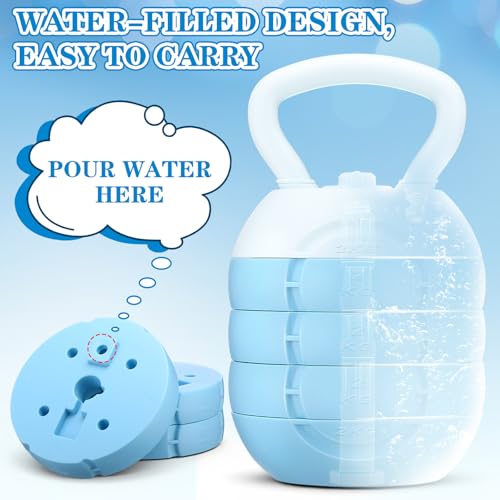 Adjustable Water Filled Kettlebell 5/8/13/17/22 lb Water Filled Kettlebells Weights Set for Home Gym, Kettle Bell Sets for Women at Home and Cross-training Exercise - color: Blue