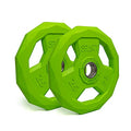 SPART Color Coded Weight Plate 2-Inch Rubber Coated Olympic Grip Plate for Barbell, Solid Cast Iron Weight Plates for Strength Training, Weightlifting, Crossfit, Home Gym, 2.5LB/5LB/10LB/25LB/35LB/45LB, Pair - color: 25LB-Pair