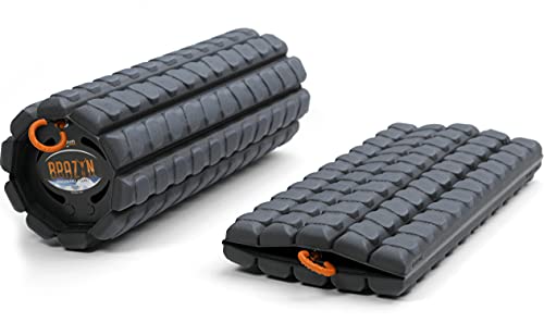 Brazyn Morph Foam Roller: Collapsible Travel Foam Roller for Back Pain Relief, Workout Muscle Recovery, Back Massager, Deep Tissue Leg Massage, Back Cracker (Midnight, Alpha Series (Deep Tissue)) - color: Midnight, size: Deep Tissue