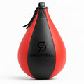 Speed Bag,Speed Bag for Boxing,PU Leather Reflex Training Pear Shaped Punching Bag,Fast Reaction Skills Development Perfect for Kids Teens Adults Boxing Coaches - color: Black & Red (10" x 7")
