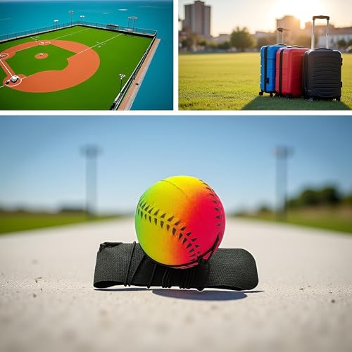 JJLFresheners Mixed Colors 2.5 Inch Sports Wrist Ball, Baseball Rubber Rebound Wristband Wrist Return Ball Sport on a String for Exercise Play Sports Reaction Balls Speed and Agility Training