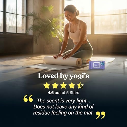 ASUTRA Yoga Mat Cleaning Wipes (Lovely Lavender), 1 (1 Pouch = 30 Wipes) | Pouch (30 Wipes) - No Slippery Residue, Deep-Cleansing for Fitness Gear & Gym Equipment - size: 1 Pouch (30 Wipes)