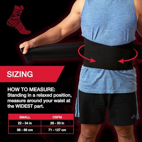 MUELLER Sports Medicine Adjustable Back Brace, Ideal for Upper and Lower Back Pain, Relief & Support for Men and Women, Strains, Sciatica, Scoliosis, Black - style: OSFM