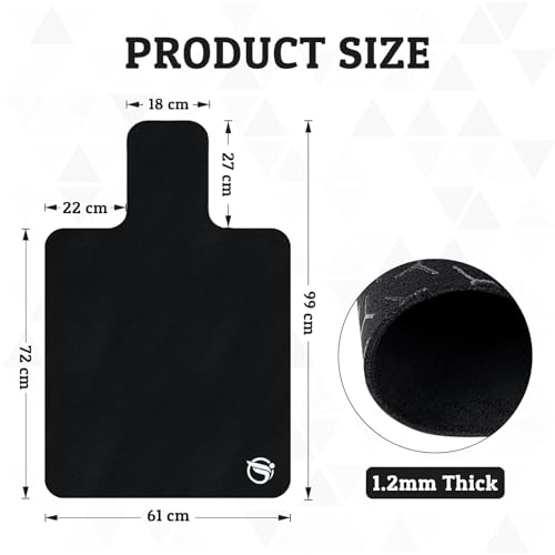 Non-Slip Pilates Reformer Mat, 1.2 mm Thick, 39 x 24 inch | Foldable Lightweight Pilates Reformer Machine Exerxise Mat Towel Cover for Gym Fitness - color: Black