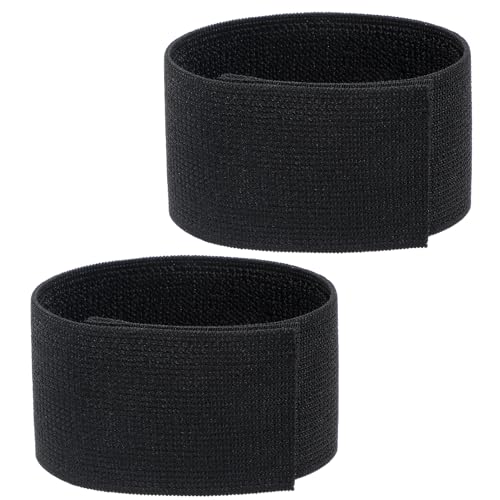 Black Boot Straps, 2 PCS Elastic Polyester Ankle Straps for Cowboy Boots Adjustable Boots Bands Self-adhesive Trousers Blouses Elastic Strap Band with Hook and Loop for Hiking Fishing Hunting - style: solid color