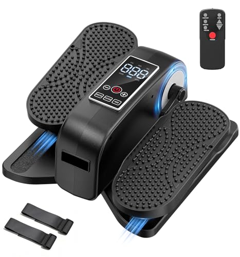 HOMGIM Under Desk Elliptical Machine - Quiet Motorized Leg Exerciser with Smart Remote, 12-Speed Manual Programs Auto/3 Auto Programs LCD Display & Bidirectional Motion for Home/Office - color: Black