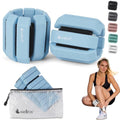 Wellrox Weighted Bangles – Adjustable Ankle and Wrist Weights for Women & Men – Set of Ankle Weights 2 lbs (1 lb Each Wrist Weight) | Weighted Arm Bands for Pilates, Yoga, Running & Walking - color: Ocean Blue