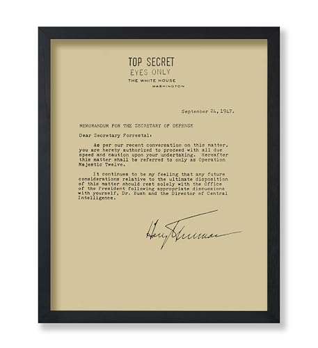 Poster Master Vintage Memorandum For The Secretary Of Defense Poster - White House Print - Top Secret Art - Gift for Men & Women - Decor for Living Room, Bedroom or Office - 11x14 UNFRAMED Wall Art - color: Style-01, size: 11"L x 14"W