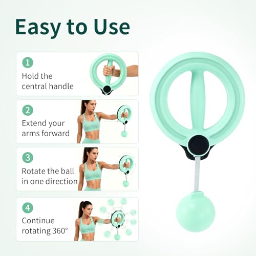 OurStarry Arm Workout Hoop for Women and Men, 360 Degree Hand Crank Forearm Trainer, Shoulder and Chest Exerciser for Wrist and Upper Body Training