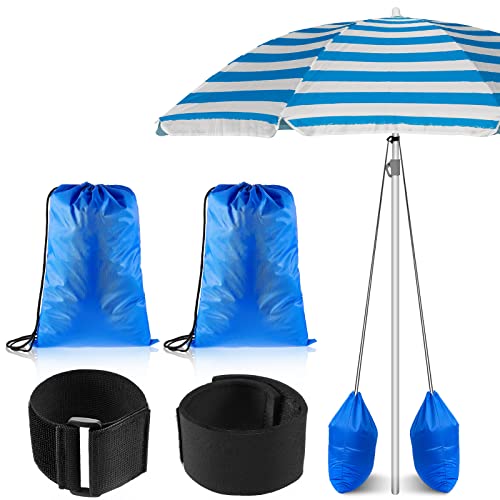 Saintrygo 2 Pack Sandbags for Beach Umbrella Heavy Duty Summer Canopy Tent Sandbags, Fillable Portable Windproof Weight Bag for Outdoor Canopy Legs, Tent Universal Sand Anchor Weights