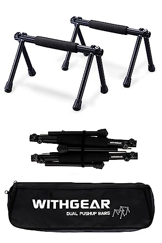 Push Up Bar – Folding Dip Bar for Home Workout, Lightweight & Portable Strength Training Equipment for Men & Women, Indoor & Outdoor Use (Hawk) - color: Hawk Black