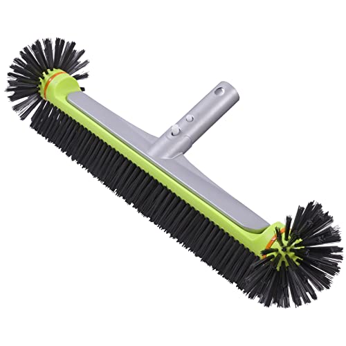 Sepetrel Pool Brush Head for Cleaning Walls,Heavy Duty Inground/Above Ground Swimming Pool Round Scrub Brushes with Premium Strong Bristle & Reinforced Aluminium Back - size: Hemispherical for Walls