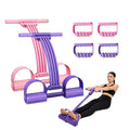 Pedal Resistance Band with Handle, 2026 New Upgrate 8 Tube Exercise Band 3‑in‑1 Multi-Function for Foot Pedal Pull, Back Stretch & Chest Expand, Portable Latex Fitness - color: Multicolor