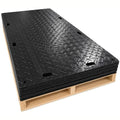 Ground Protection Mat 2’ x 8’ – ½” Thick - Recyclable HDPE Diamond Tread Pattern - Non-Slip Reusable Waterproof - Driveway & Construction Mats for Equipment & Landscaping – 5 Pcs Pack - size: 2' x 8' - 1/2"