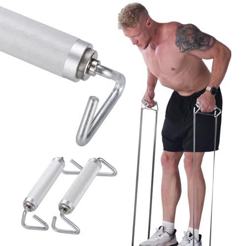 Resistance Bands Handles, A Pair of Aluminum Fitness Handles for Resistance Band Exercises, Strength Training, and Home Gym