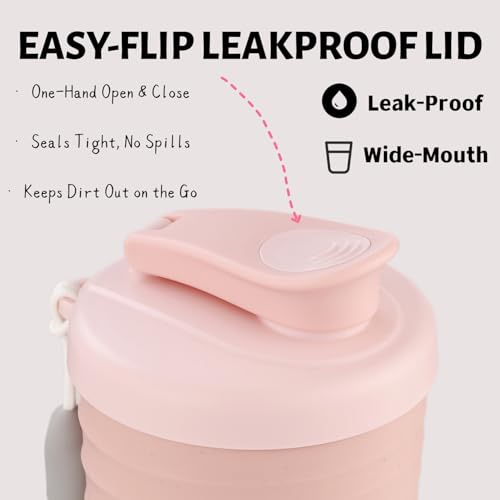 Protein Shaker Bottle, Pink, 14 oz Leak-Proof with Non-Slip Silicone Grip, Mixing Ball, Detachable Nylon Strap