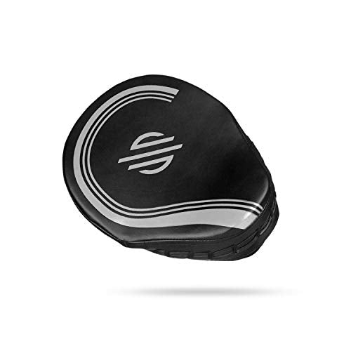 Sanabul Core Series Curved Boxing MMA Strike Pads Boxing Punching Mitts for Martial Arts Muay Thai Kickboxing MMA Pads - color: GunMetal