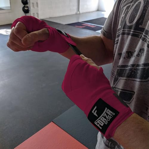 Forza Sports 180" Mexican Style Boxing and MMA Handwraps - color: Blood Red
