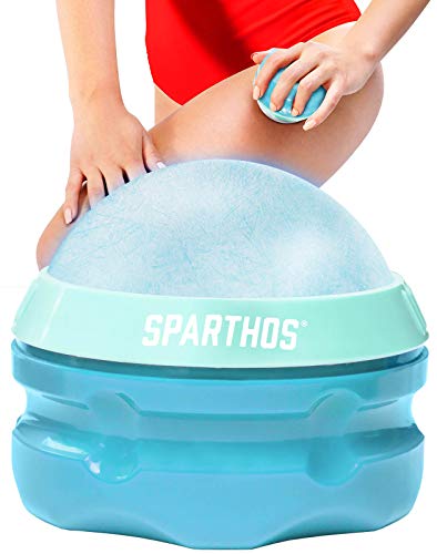 Sparthos Cold Massage Roller Ball - Fitness Cryosphere Massager - Cryo Cryocup Ice Massage Cups - for Muscle, Face, Body Muscles - Manual Polar Icing Cooling Balls - Freeze Tools (Mint/Blue, 70mm) - color: Electric Blue, style: 70mm (Pack of 1)