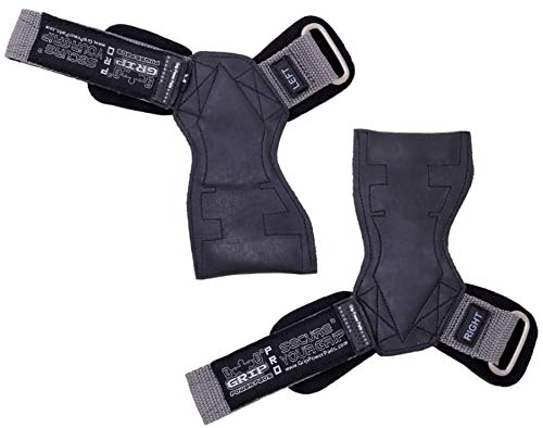 Lifting Grips PRO Weight Gloves Heavy Duty Barbell Gymnastics Straps Alternative to Power Hooks Deadlifts Adjustable Neoprene Padded Wrist Wrap - color: GrStRb, size: Small 5.0"-6.40" Wrist Size