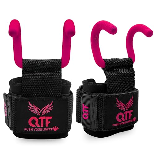 Weight Lifting Hooks Lifting Heavy Duty Deadlift Wrist Straps Men and Women Pull Ups Powerlifting and Gym Workouts grips - color: Pink-Barber, size: Barber-Hooks