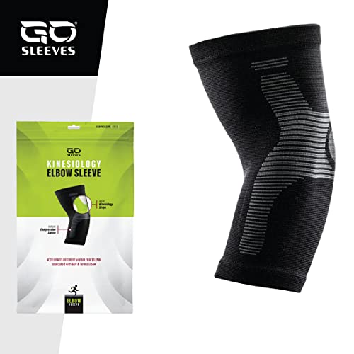 Elbow Compression Sleeve for Men - Kinesiology Compression Elbow Sleeve for Weightlifting - Elbow Sleeve for Tendonitis and Tennis Elbow Relief - Ideal for Gym, Sports (Black, X-Large) - color: Black, size: X-Large