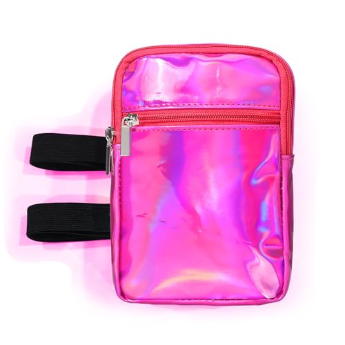 Carnival Leg Bag Holographic Thigh Bag with Adjustable Strap Leg Pouch Harness Women Summer Travel Hiking Pack(Pink,Leg Bag) - color: Pink, style: Leg Bag