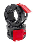 Clout Fitness Olympic Barbell Clamps Collars Quick Release Pair of Locking Weight Clips Fit 2 Inch Barbell for Weightlifting - color: Black/Red, style: Classic Quick Release