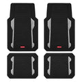 Rubbermaid Car Floor Mat, Heavy Duty All-Weather Car Mats Full Set with Dual-Tone Sliver Aluminum Inserts – Universal Fit, Anti-Slip Backing, Trim-to-Fit for Most SUV, Sedan, Van - color: Silver