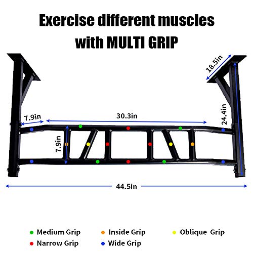 Wall Mount Pull Up Bar Wall Mounted Body Press Pull Up Bar Gym Chin-Up for Upper Body Workout - color: Type B