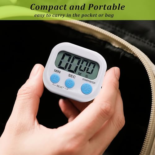 12 Pack Multi-Function Electronic Timer - Kitchen Timer,Magnetic Digital Timers,Big LCD Display, ON/Off Switch,Extensively Use in Cooking,Gym, Meeting, Classroom,Kitchen,Study,Work,Outdoor Activities - size: 12
