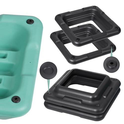 F2C Aerobic Step Exercise Platform Stepper with 4 Risers 16" x 16", Adjustable Height 4"-6''-8''-10''-12" Home Gym Workout Equipment, Fitness Exercise Equipment, Workout Stair Stepper - color: Green