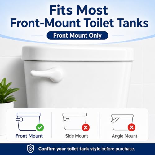 Lydia's Deal Toilet Handle Replacement Kit, Adjustable Front Mount Toilet Tank Flush Lever with Lock Nut, Fits Most Front-Mount Toilets, Easy DIY Install, Toilet Repair Kit (White, Aluminum) - color: White Aluminum