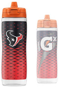 Gatorade Gx NFL Non-Slip Squeeze Bottles, 30 fl oz, Gx Hydration System - color: Houston Texans