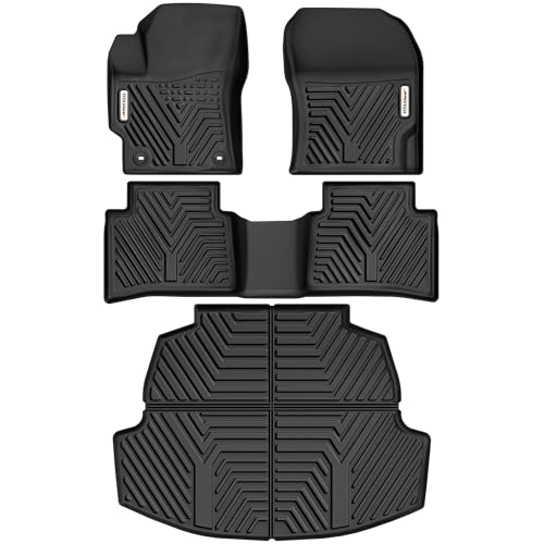 YITAMOTOR Floor Mats for Toyota Corolla 2026-2020, All Weather Custom Fit TPE Rubber Floor Liners and Trunk Mat, 1st & 2nd Row & Cargo Liner, Corolla Accessories, Black - style: 2020-2026 | For Toyota Corolla | 1st & 2nd Row & Cargo Mat