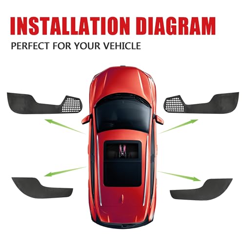 TOMALL Carbon Fiber Door Anti-Kick Pads Stickers, 4pcs Set for Honda Civic 10th (2016-2021) Waterproof Leather Protector Decorations, Easy Installation, Black