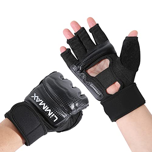 Kickboxing Sparring Gloves TKD Gloves for Men Women Half Finger Boxing Gloves Fighting Gloves Boxing Gloves for Punching Bag Training Gloves for Men Women Black - color: black, size: X-Large