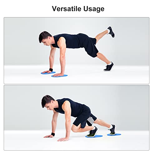 uxcell Exercise Core Sliders, Glider Discs Dual Sided Usage on Carpet or Floor for Full Body Workout - color: Blue