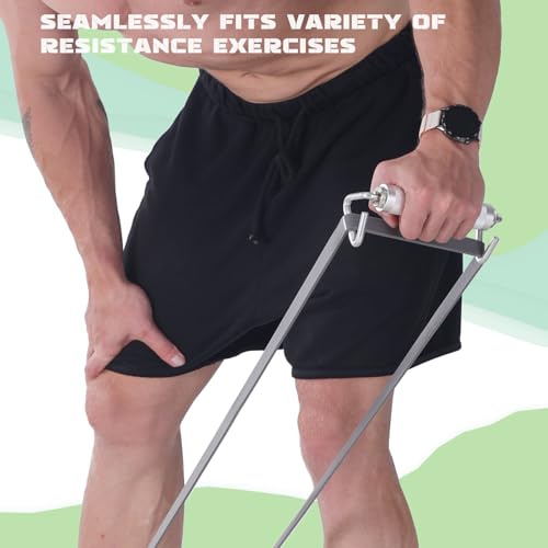Resistance Bands Handles, A Pair of Aluminum Fitness Handles for Resistance Band Exercises, Strength Training, and Home Gym