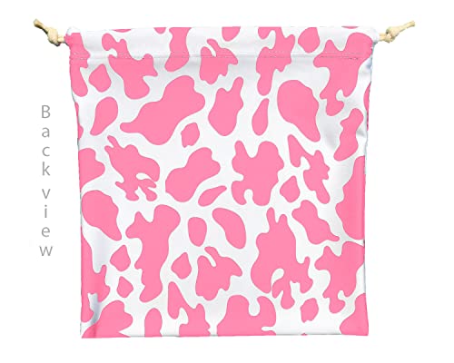 Bitt Sportswear Personalized Gymnastics Grip Bag in Cow Print with Crystals Options (Pink Cow Print) - color: Pink Cow Print